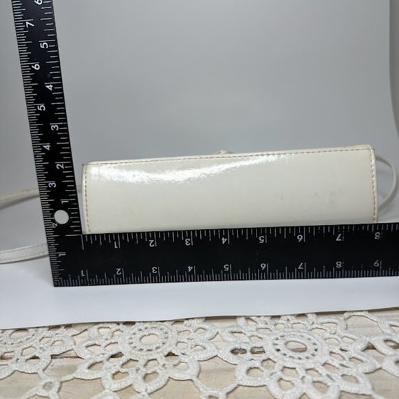 Vintage Y2K Esprit Shiny White Handled Mini Crossbody Bag - Picture 10 of 14